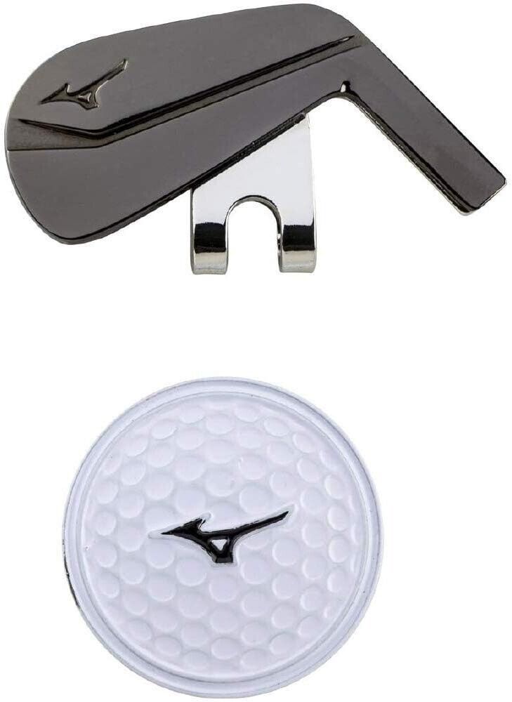 5LJD192100 Black Mizuno Japan Golf Ball Cap Clip Marker Iron Japan New