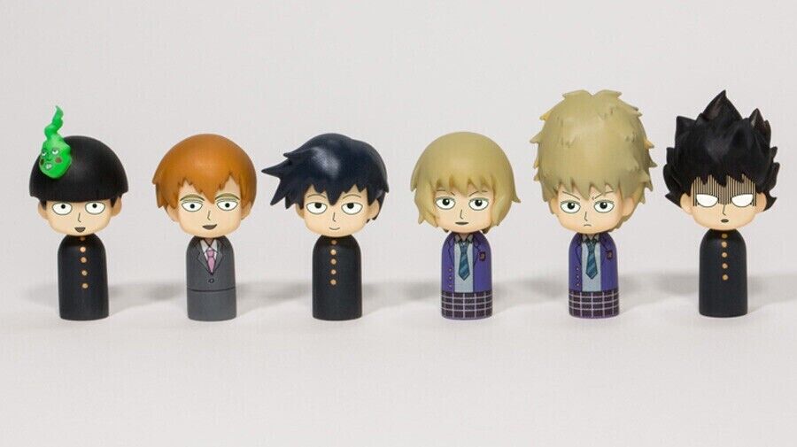 Mob Psycho 100 Kokeshi Strap Mini Figure Complete 6 Set Box Japan