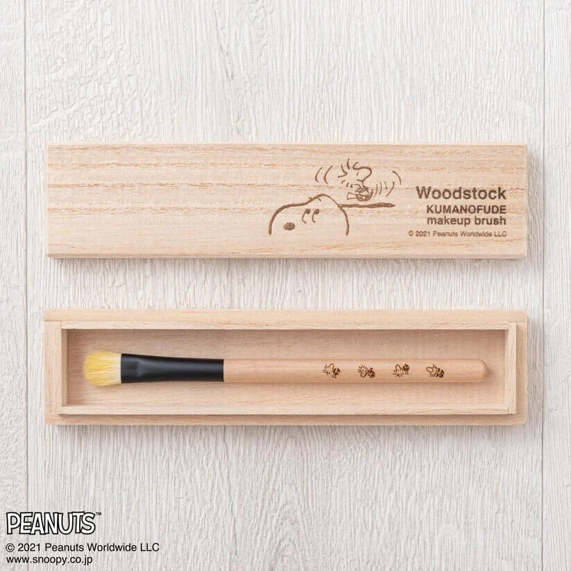 Peanuts Snoopy Woodstock Makeup Eyeshadow Brush Kumanofude Wooden Japan