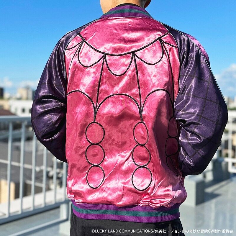 JoJo's Bizarre Adventure Pt.5 Diavolo Embroidery Satin Jacket L Size Sukajan