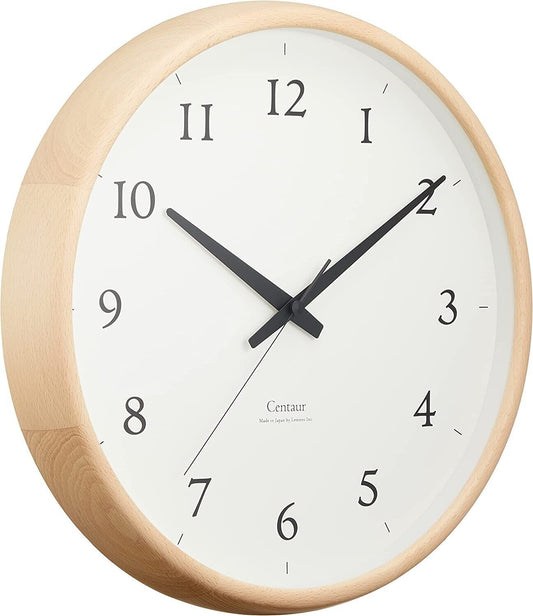 PC21-05 NT Lemnos Wall Clock Centaur Clock Natural Color Wood Centaur Clock New