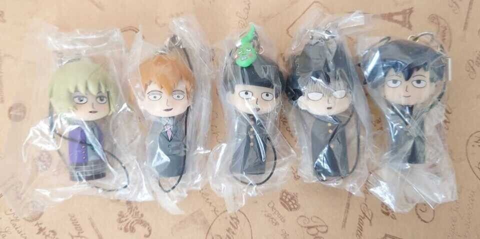 Mob Psycho 100 Kokeshi Strap Mini Figure Complete 6 Set Box Japan