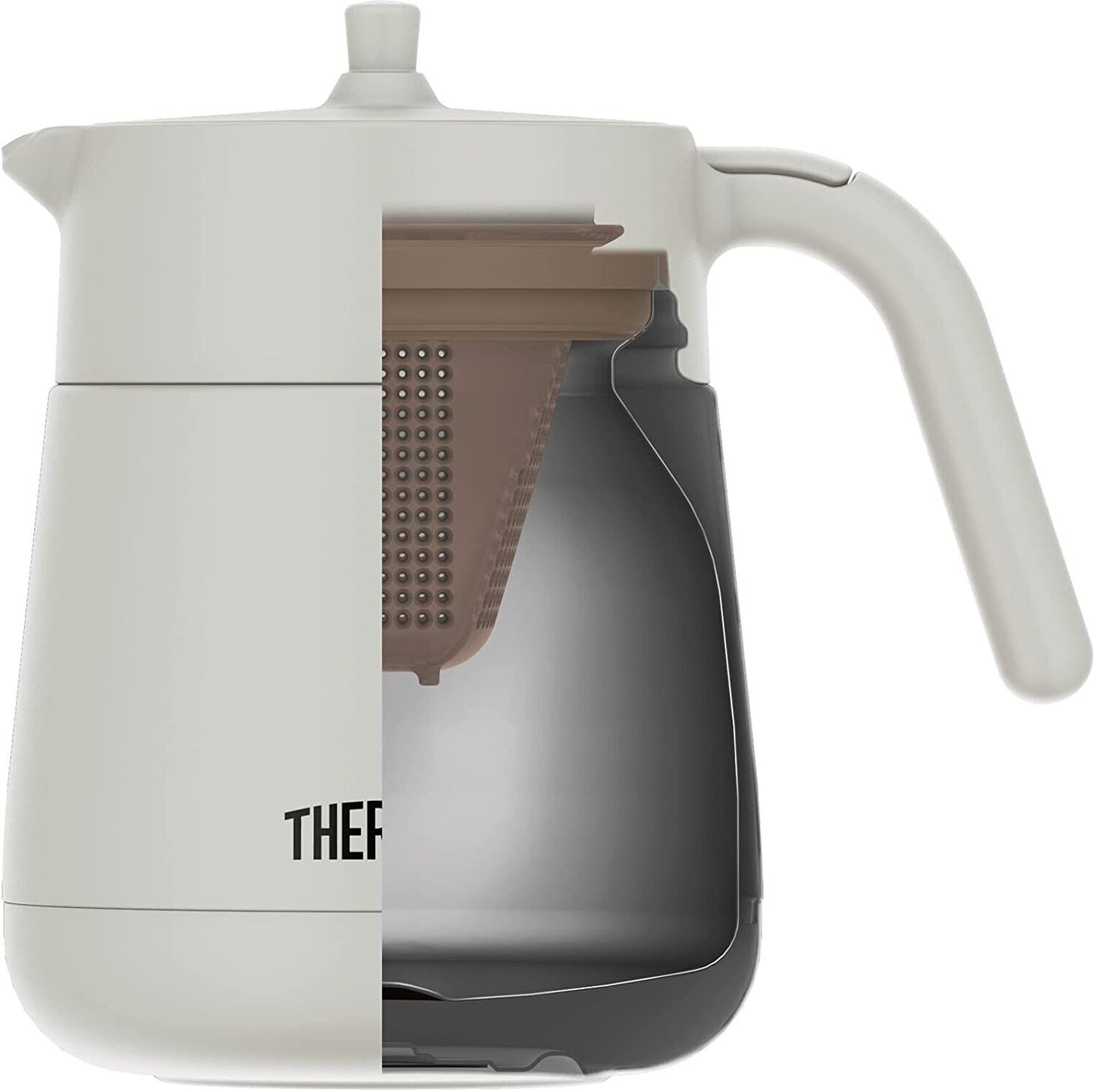 TTE-700 LGY Thermos vacuum insulation teapot with strainer 700ml light gray 100V