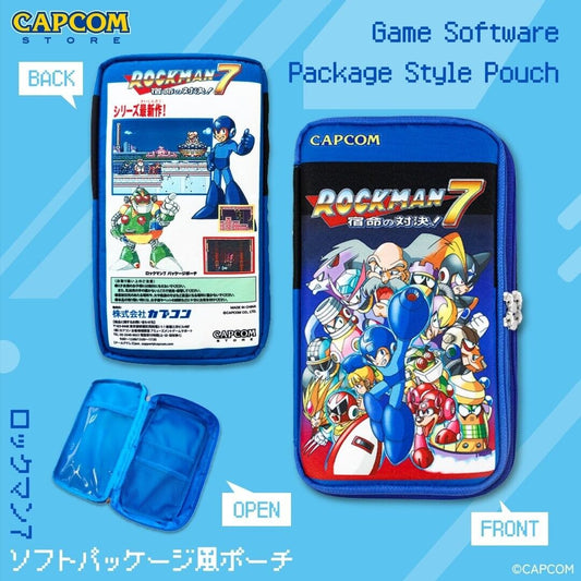 Mega Man Rockman 7 Game Software Package Style Pouch Case Bag Capcom Japan LTD