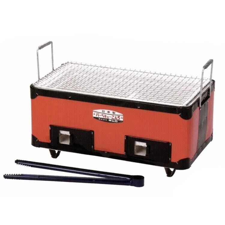 Yakitori BBQ Porous Ceramic Barbecue Grill Red Hibachi Konro Japan New