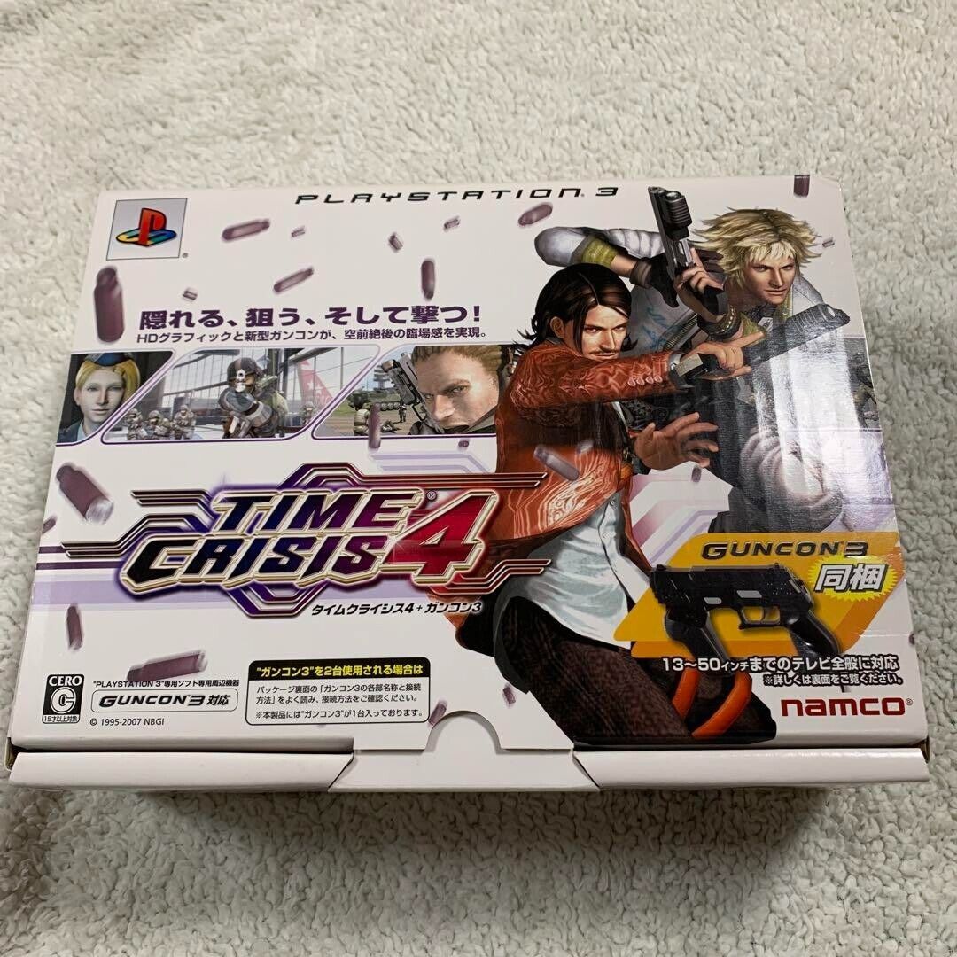 TIME CRISIS 4 and Gun Con 3 Set PlayStation 3 Gun Controller 3 PS3  Japan import