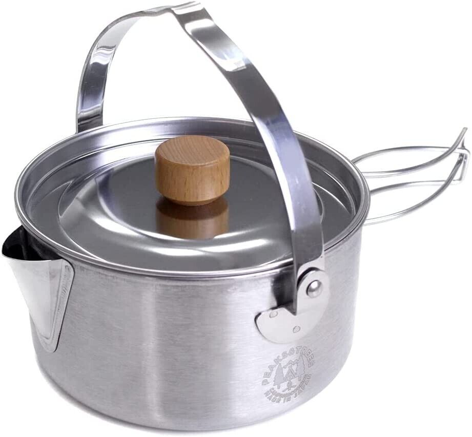 New Camp Kettle Stainless Outdoor 1L Made in TSUBAME PEAKS & TREES Japan New