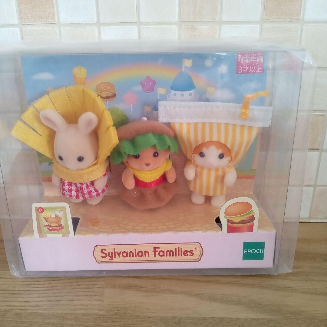 Sylvanian Families 35th Baby Trio Hamberger Set EPOCH Calico Critters New  Japan