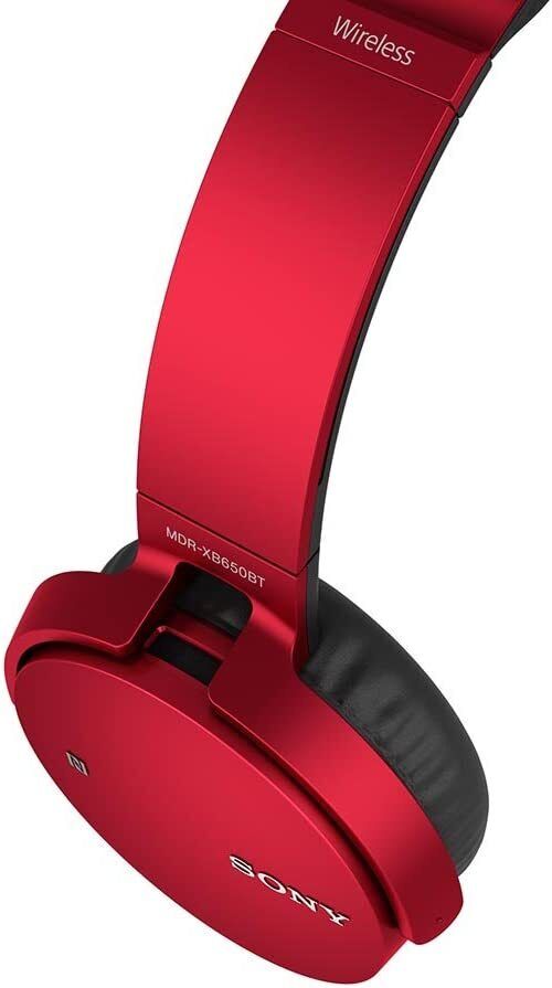 MDR-XB650BT Red Sony Wireless Headphones Heavy Bass Bluetooth Japan New