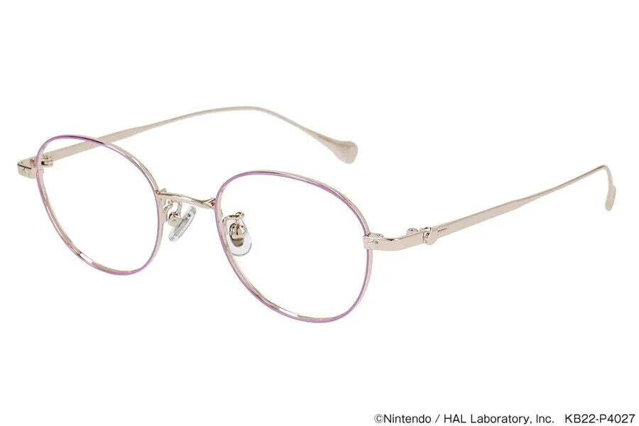 Kirby of the Stars 30th Anniv Glasses Frame Eyeglass Pantoscopic Metal Purple