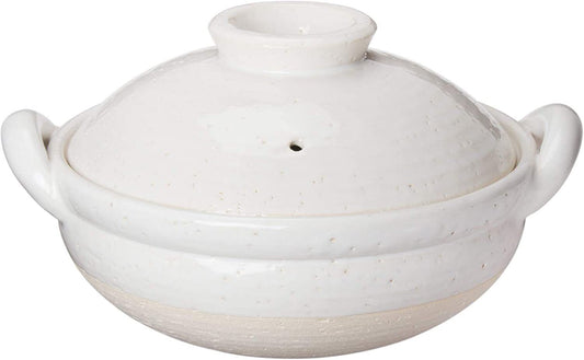 AZW-23 NAGATANIEN Healthy Steam Pot earthenware pot White Medium