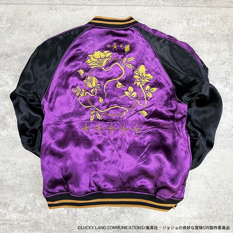 JoJo's Bizarre Adventure Pt.5 Giorno Giovanna Embroidery Satin Jacket XL Size