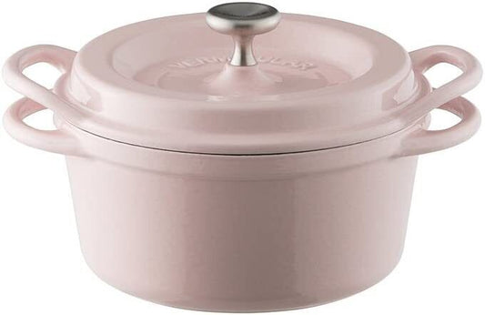 PNK14R Vermicula Oven Pot Round 14cm Anhydrous enamel Pink from Japan