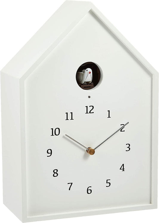NY16-12 WH Lemnos Wall Clock Birdhouse Clock White NY16-12 WH Japan  NEW