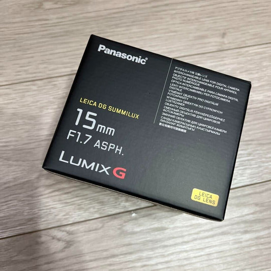 H-X015-K Panasonic BLACK LUMIX G LEICA DG SUMMILUX 15mm /F1.7 Japan New