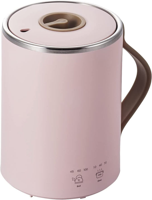 ELECOM Electric Mug Cup COOKMUG Pink HAC-EP01PN Boil Reheat Keep-warm AC100V