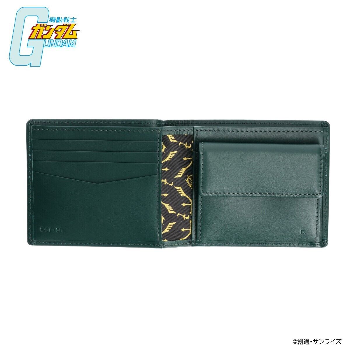 Mobile Suit Gundam The Zabi Family Motif Bi-Fold Wallet Leahter Bandai Japan LTD