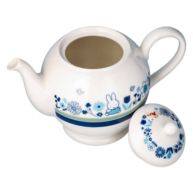 Miffy Tea Pot Blue Flower Porcelain Japan Limited