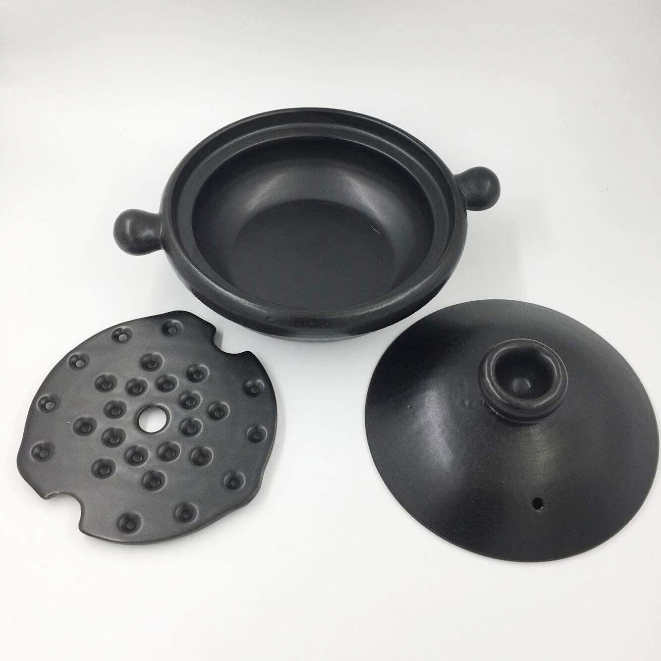 sizu 7go Banko ware Steam Donabe 1-2ppl Multi Use Clay Pot Earthenware Japan New