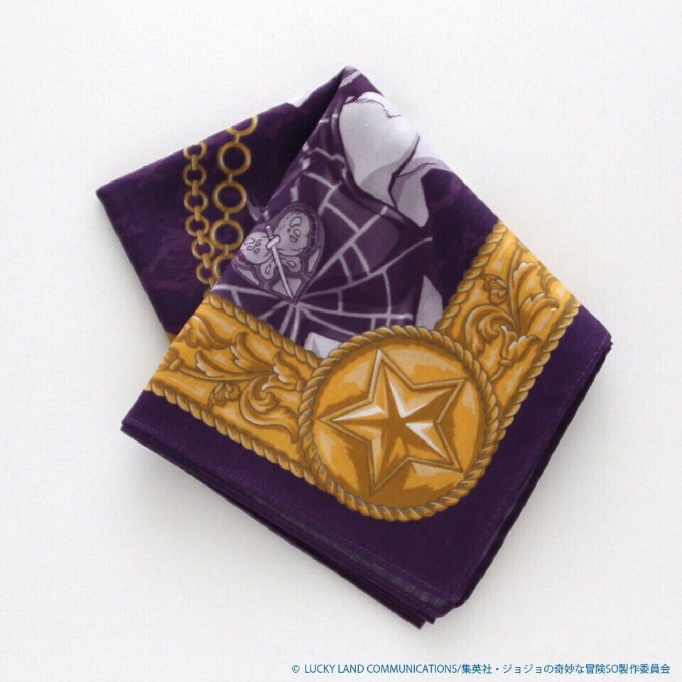 JoJo's Bizarre Adventure Pt.6 Jotaro Kujo & Jolyne Cujoh Print Handkerchief 50cm