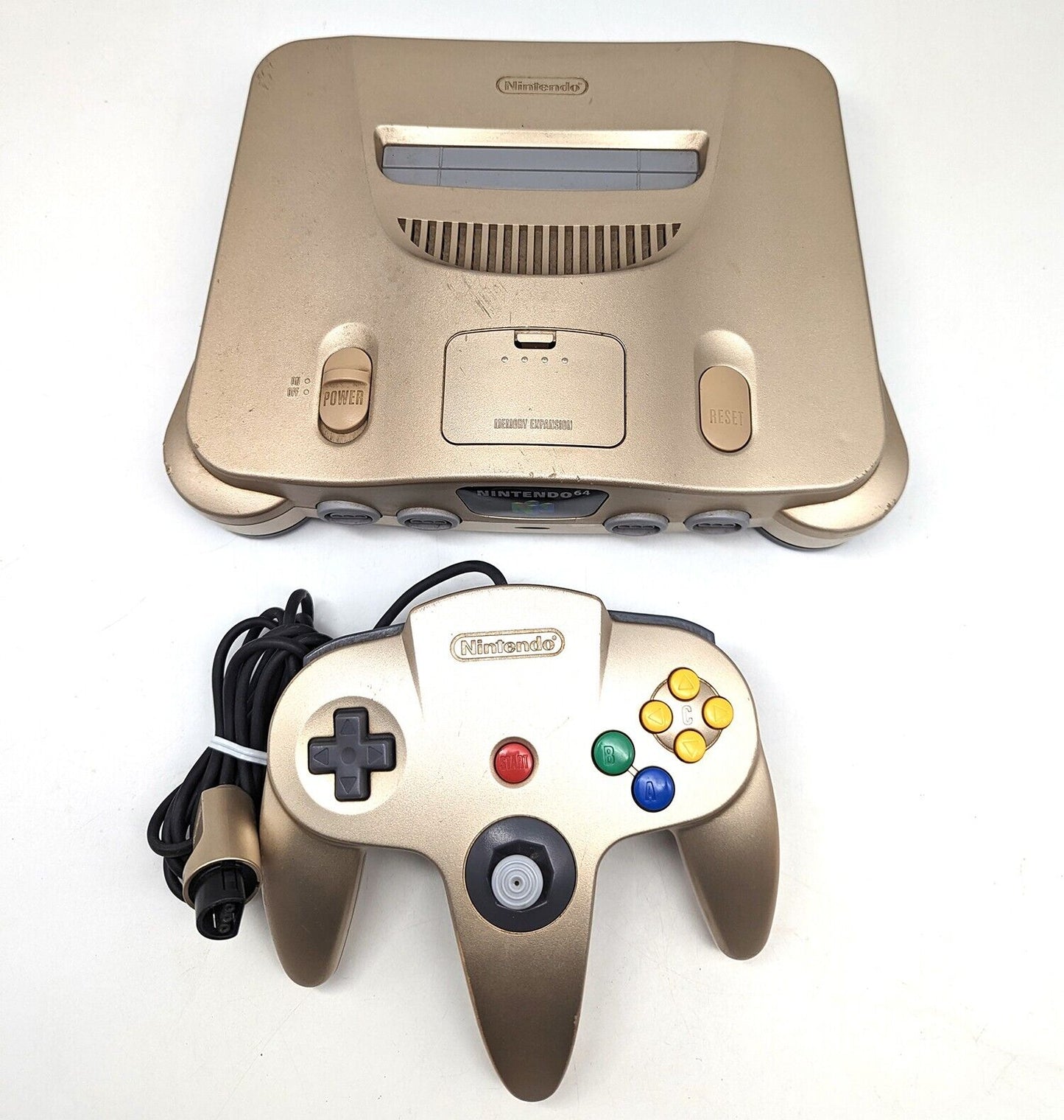 Nintendo 64 Console REGION FREE GOLD N64 Working USA & JAPAN 110V NTSC & NTSC-J