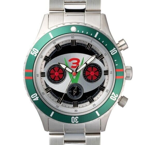 Kamen Rider V3 Chronograph Wrist Watch Bandai Japan