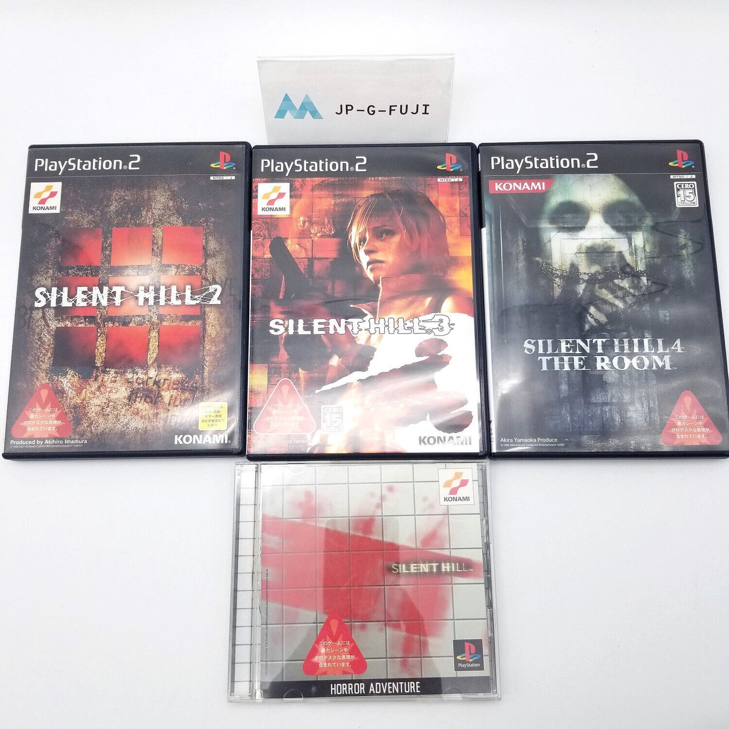 Silent Hill 1 2 3 4 set Konami / PlayStation 1 2 PS1 PS2 import Japan NTSC-J