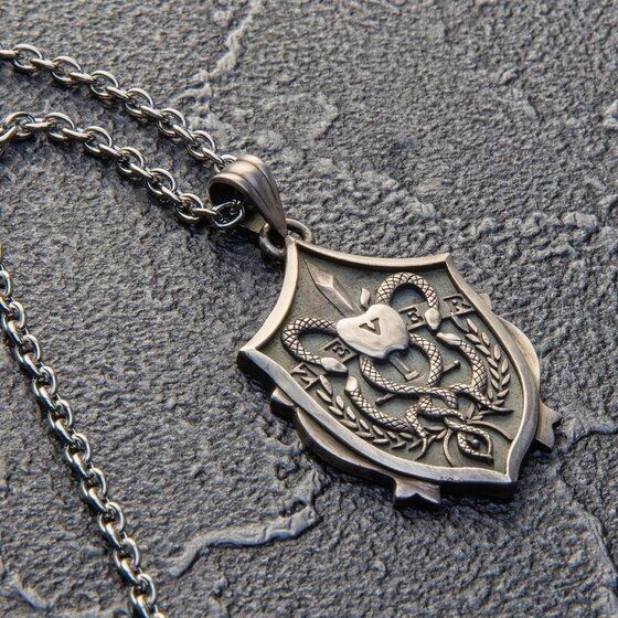 Kamen Rider Double W NECRO OVER Silver 925 Necklace Pendant Bandai Japan Limited