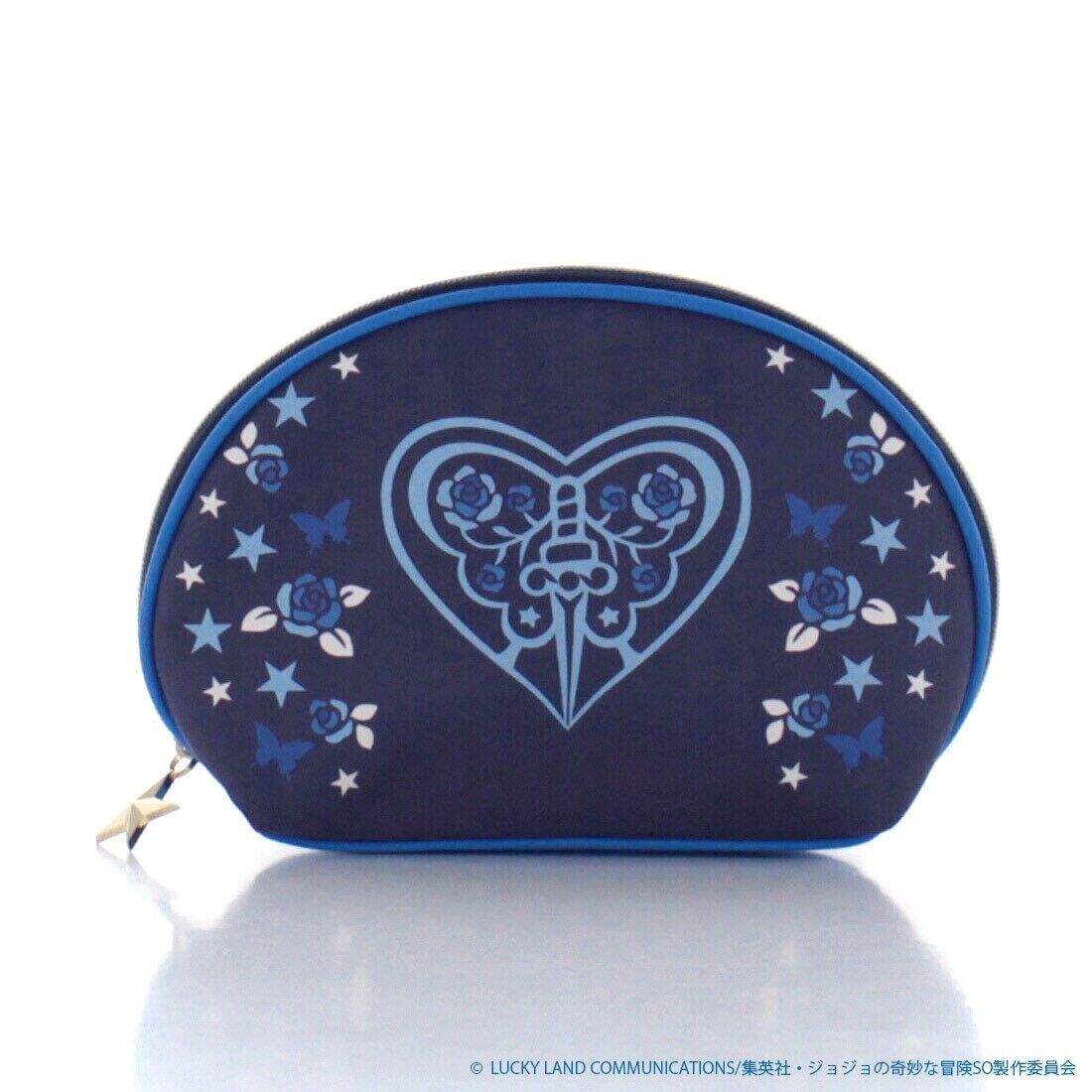 JoJo's Bizarre Adventure Pt.6 Jolyne Cujoh Heart Pouch Case Bag Leather Navy