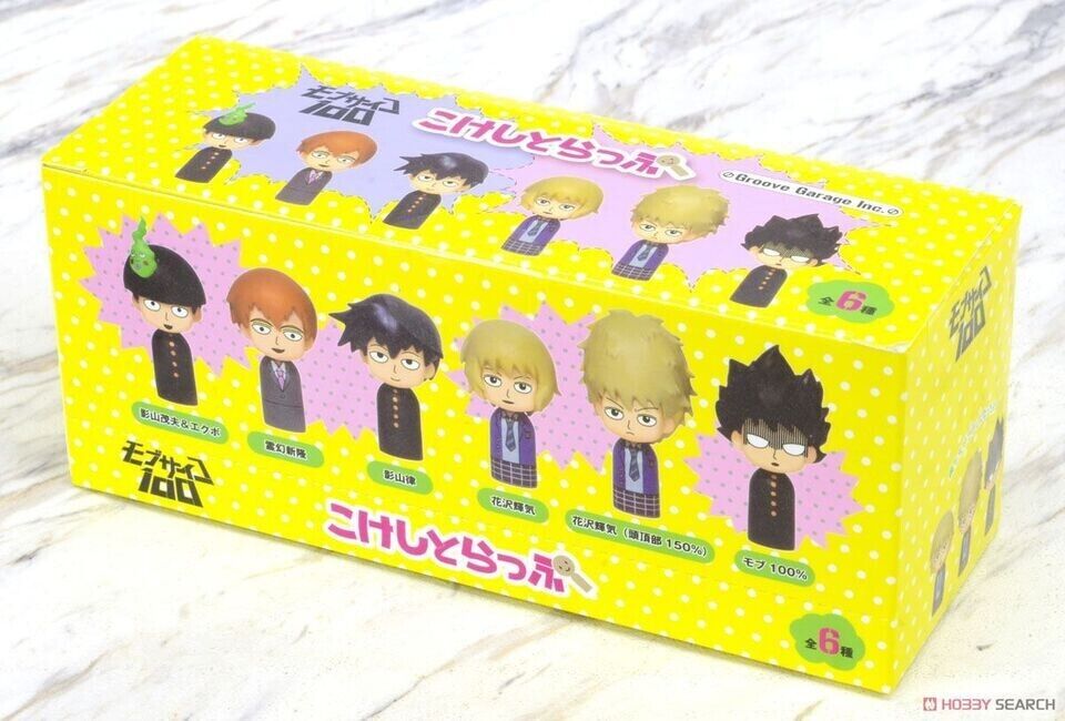 Mob Psycho 100 Kokeshi Strap Mini Figure Complete 6 Set Box Japan