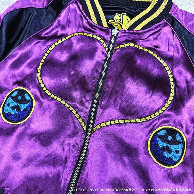 JoJo's Bizarre Adventure Pt.5 Giorno Giovanna Embroidery Satin Jacket XL Size