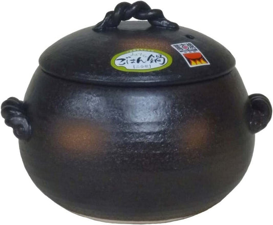 Misuzu Klin 3-Go Rice Cook Donabe Ceramic Banko Ware Earthenware Clay Pot NEW