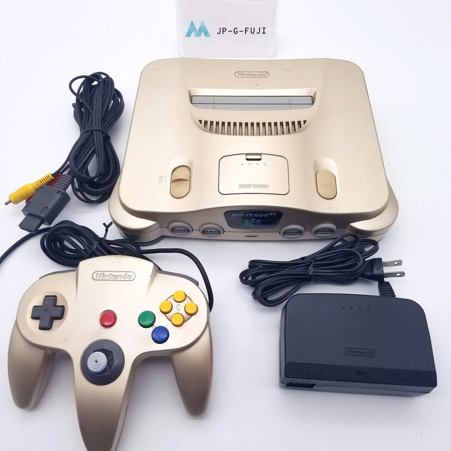 Nintendo 64 Console REGION FREE GOLD N64 Working USA & JAPAN 110V NTSC & NTSC-J