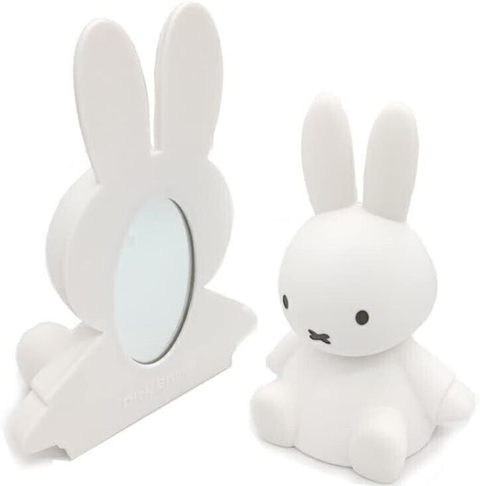 Miffy Stand Mirror Figure Silicon H15cm WHITE Dick Bruna Matte Series Japan LTD