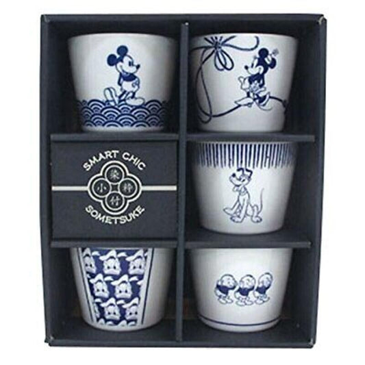 Disney KOIKI SOMETSUKE SOBA-CHOCO Small Cup Set Pottery Japan Made