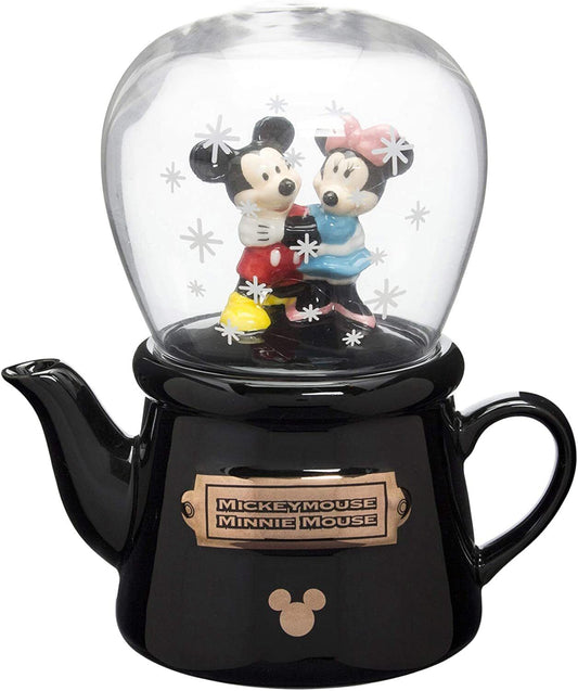 SAN2069 Sun Art Disney Mickey & Minnie Mouse Snow Globe Style Teapot & Glass Set