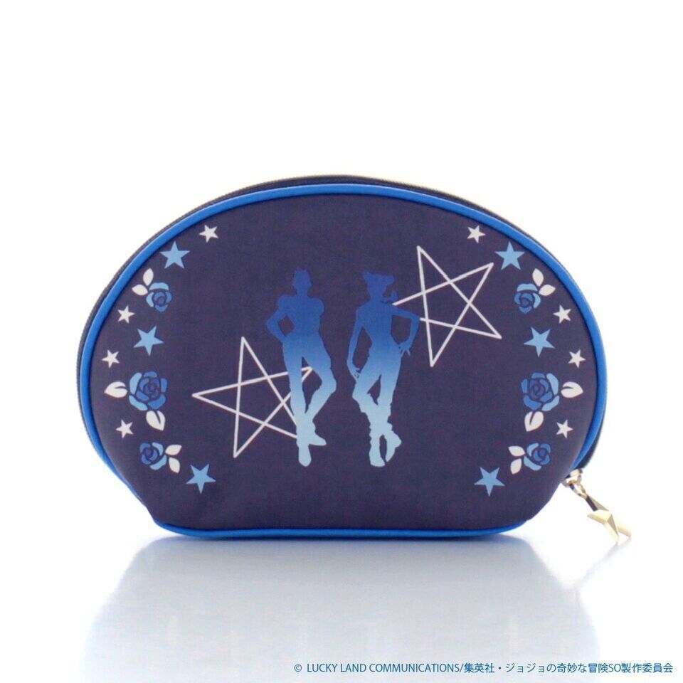 JoJo's Bizarre Adventure Pt.6 Jolyne Cujoh Heart Pouch Case Bag Leather Navy