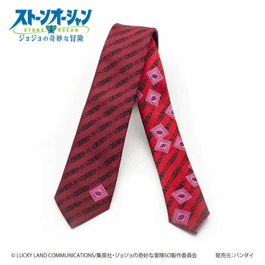 JoJo's Bizarre Adventure Pt.6 Stone Ocean Ermes Costello Kiss Tie Necktie Red