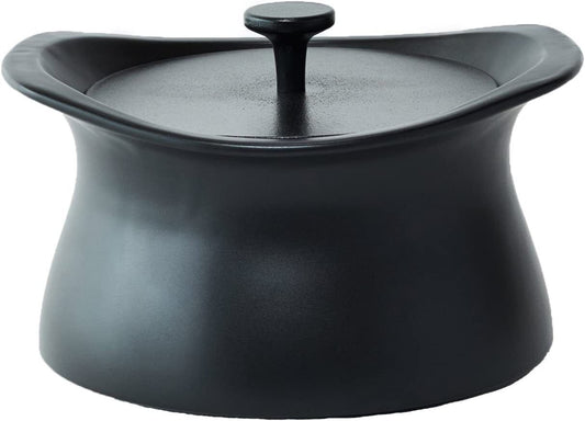Best Pot MOLATURA Donabe Clay Pot with Lid 16 cm 1.5L Black