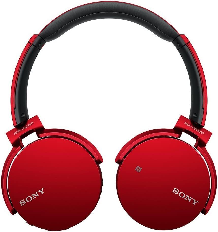 MDR-XB650BT Red Sony Wireless Headphones Heavy Bass Bluetooth Japan New