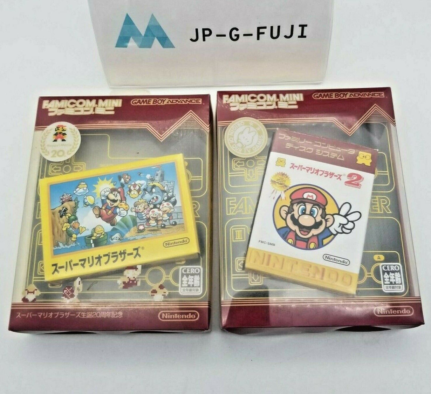 Super Mario Bros. 1 & 2 Set Nintendo Gameboy Advance Famicom mini GBA Japan