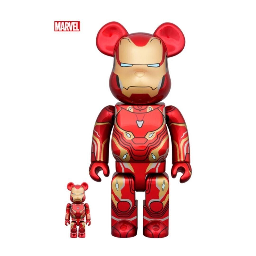 Medicom Toy BE@RBRICK IRON MAN MARK 50 100％ & 400％ set  bearbrick  New Japan