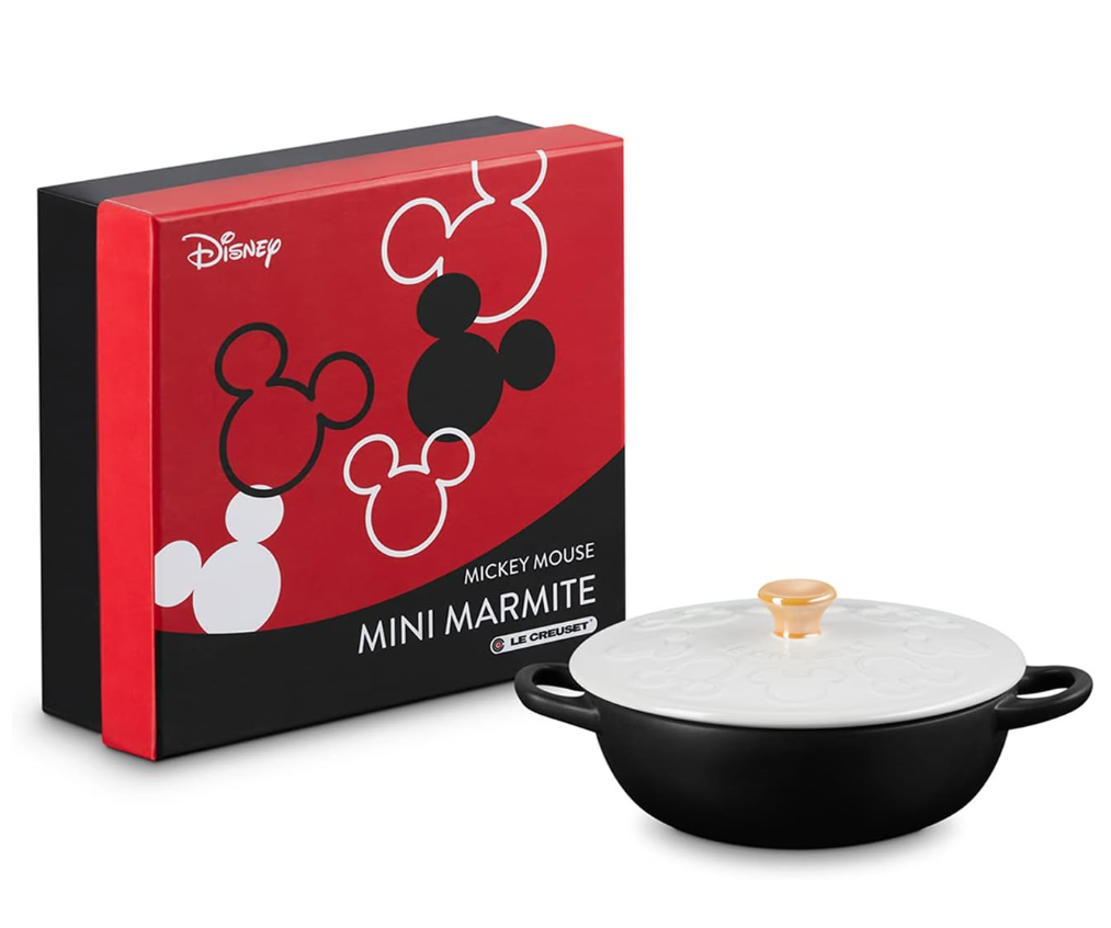 Le Creuset Mickey Mouse Mini Marmit Cotton Matte Black Free Ship via FedEx Japan