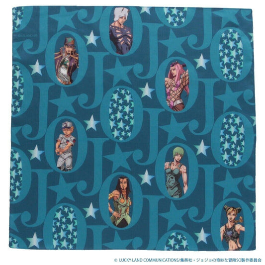 JoJo's Bizarre Adventure Pt.6 Stone Ocean Print Handkerchief Scarf 50cm Japan