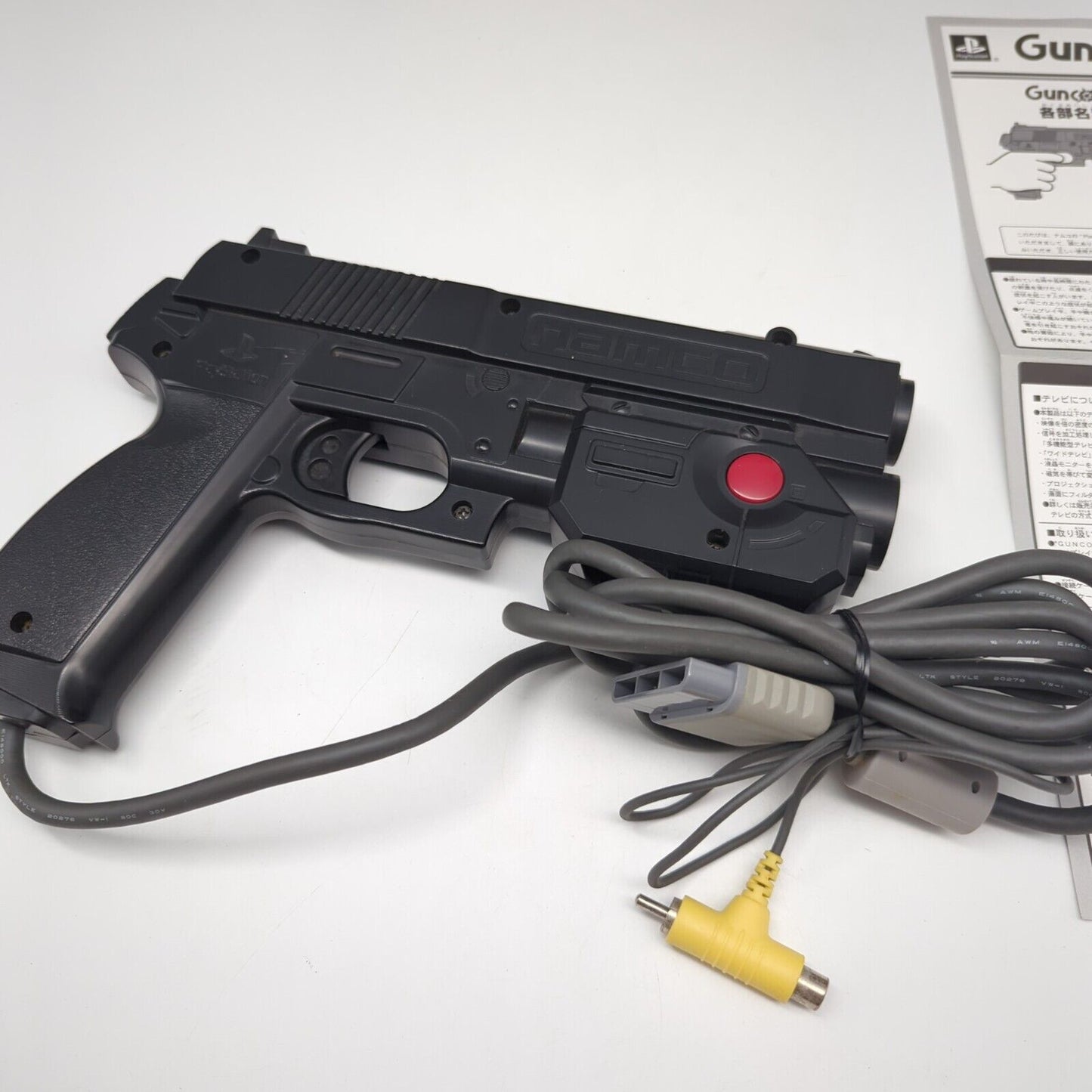 Guncon Black Controller Time Crisis NPC-103 OEM Playstation 1 Gun  w/2 Games JP