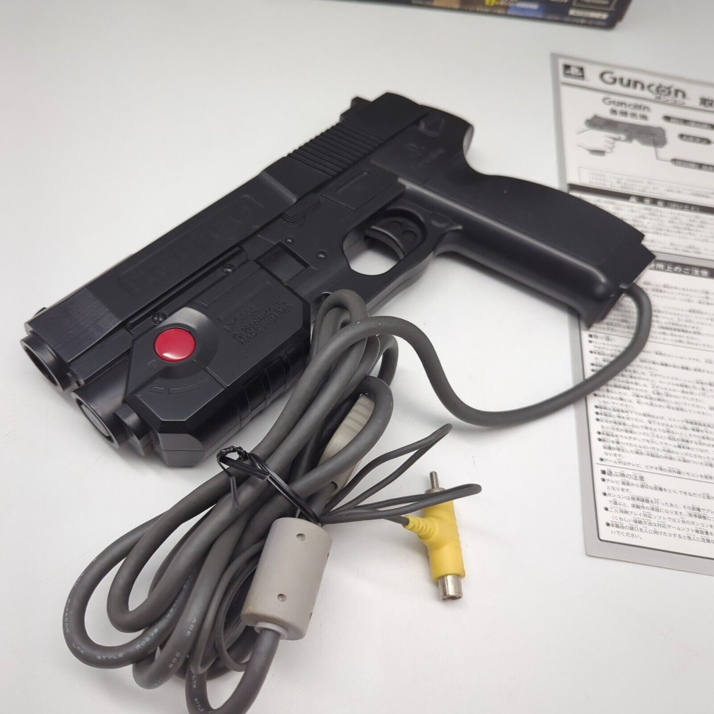 Guncon Black Controller Time Crisis NPC-103 OEM Playstation 1 Gun  w/2 Games JP