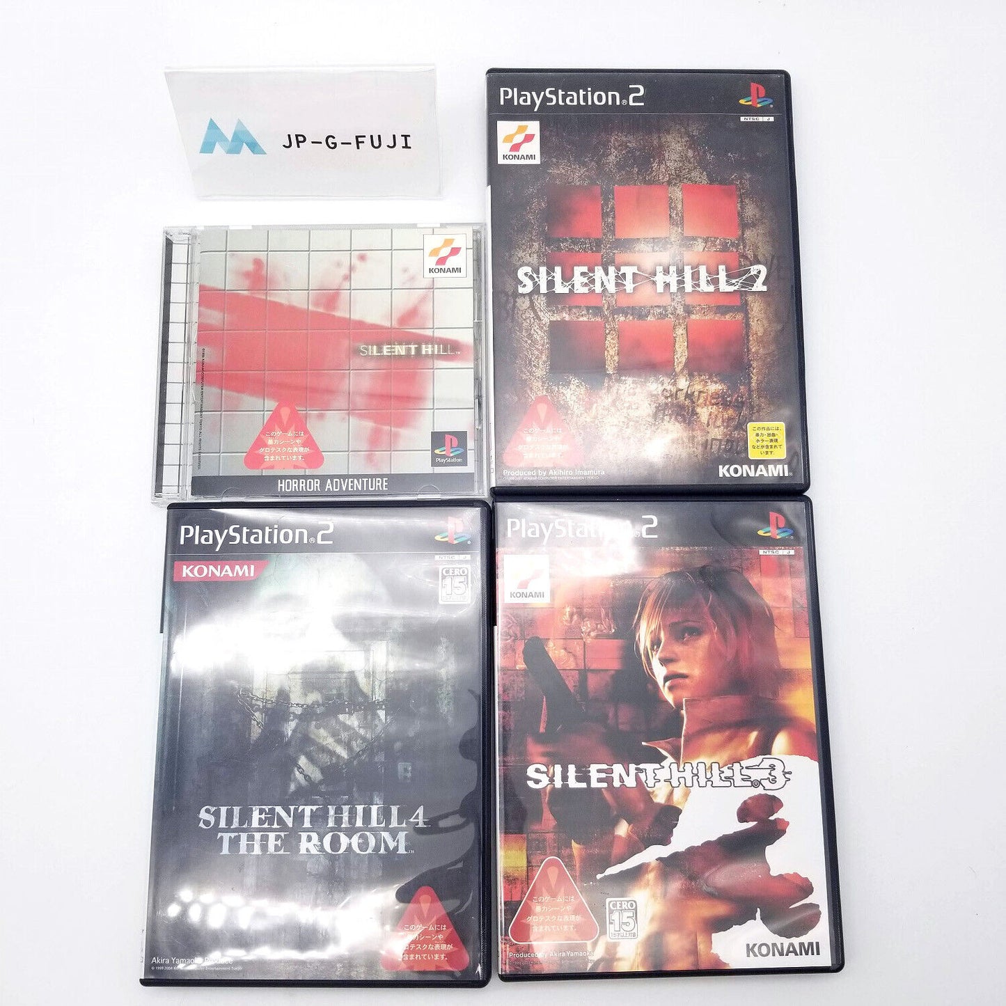 Silent Hill 1 2 3 4 set Konami / PlayStation 1 2 PS1 PS2 import Japan NTSC-J