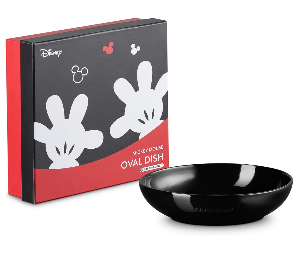 Le Creuset Mickey Mouse Collection Oval Dish 19cm Shiny Black Disney New