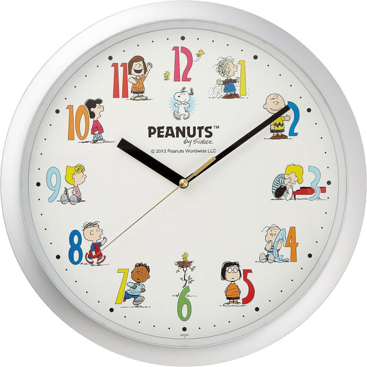 Rhythm SNOOPY  Wall Clock Character Analog Silver color 4KG712