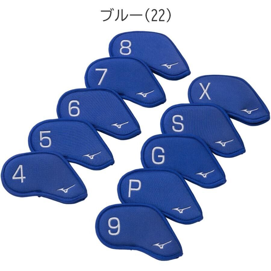 5LJH2302 Mizuno Golf Club Headcover Iron cover 4I-SW 10pcs Blue Japan New